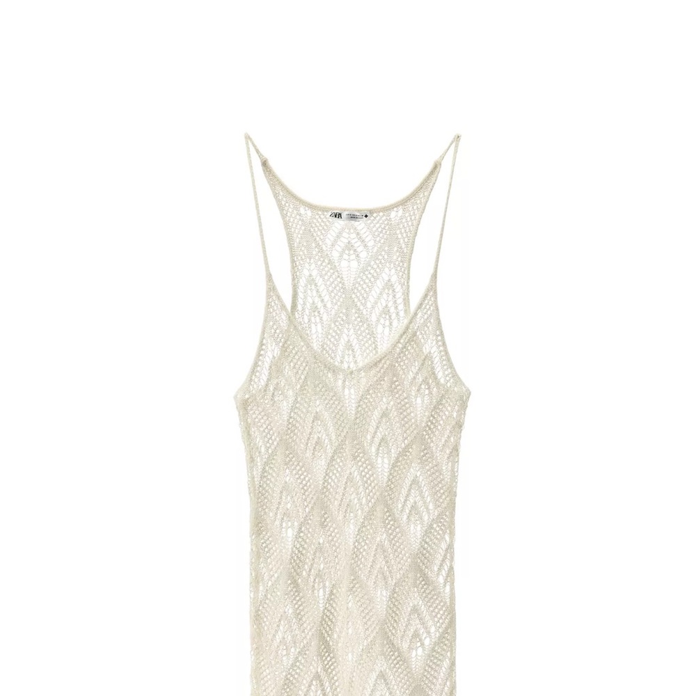 Zara Cream Crochet Tank Top